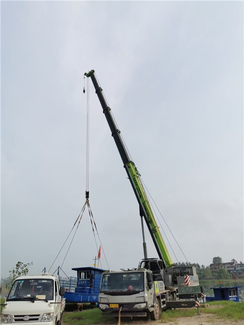 中宁县桥梁建设吊装案例
